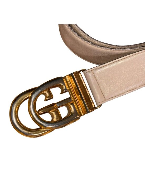 Gucci Leather Belt Double G Buckle Women’s size 80 US 26/4 Italy Vintage main image 9